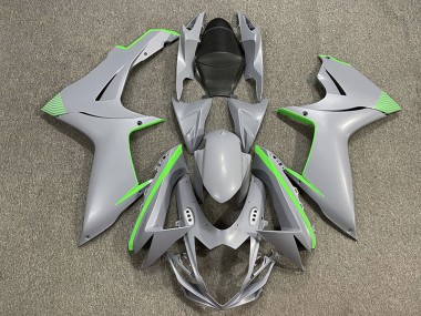 Accenti Di Grigio Nardo Opaco & Verde 2011-2024 Suzuki GSXR 600-750 Carena Moto