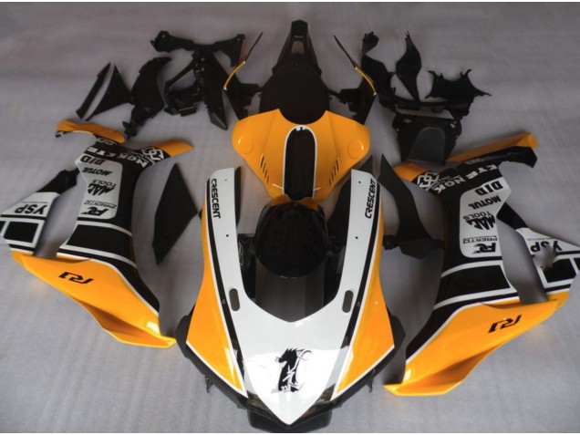 Arancione & Bianco 2015-2019 Yamaha R1 Carena Moto