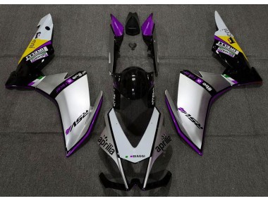 Argento Pirelli & Viola 2010-2015 Aprilia RSV4 1000 Carena Moto