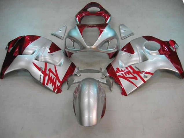 Argento & Rosso 1997-2007 Suzuki GSXR 1300 Carena Moto