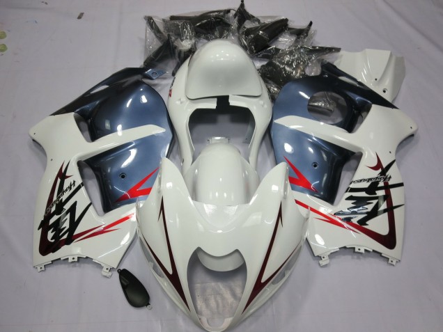 Bianco & Blu Polvere 1997-2007 Suzuki GSXR 1300 Carena Moto