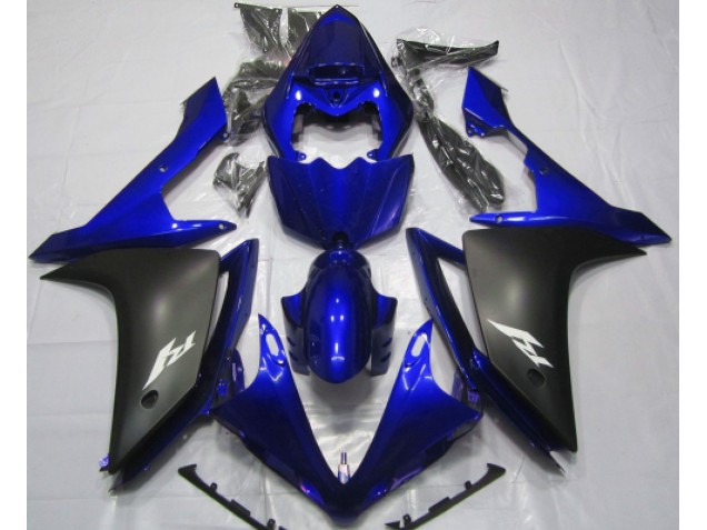 Blu Lucido & Nero 2007-2008 Yamaha R1 Carena Moto