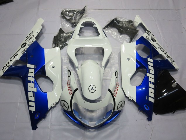 Jordan Bleu Et Blanc 2000-2002 Suzuki GSXR 1000 Carena Moto