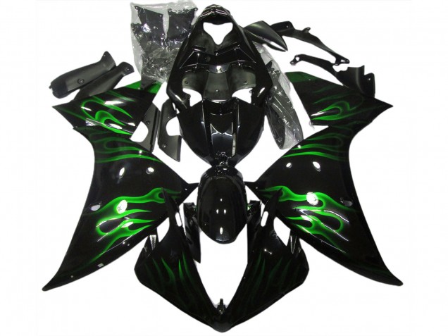 Nero & Verde Fiamma 2009-2011 Yamaha R1 Carena Moto
