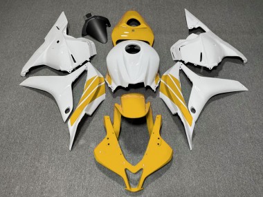 Striscia Laterale Gialla & Bianca 2009-2012 Honda CBR600RR Carena Moto
