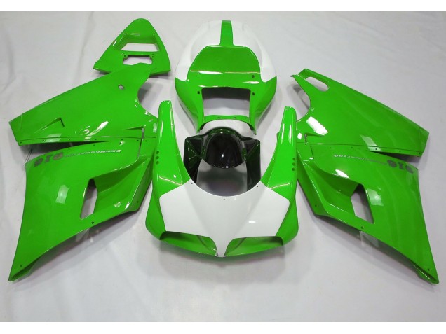 Verde Lucido & Bianco 1993-2005 Ducati 996 748 916 998 Carena Moto